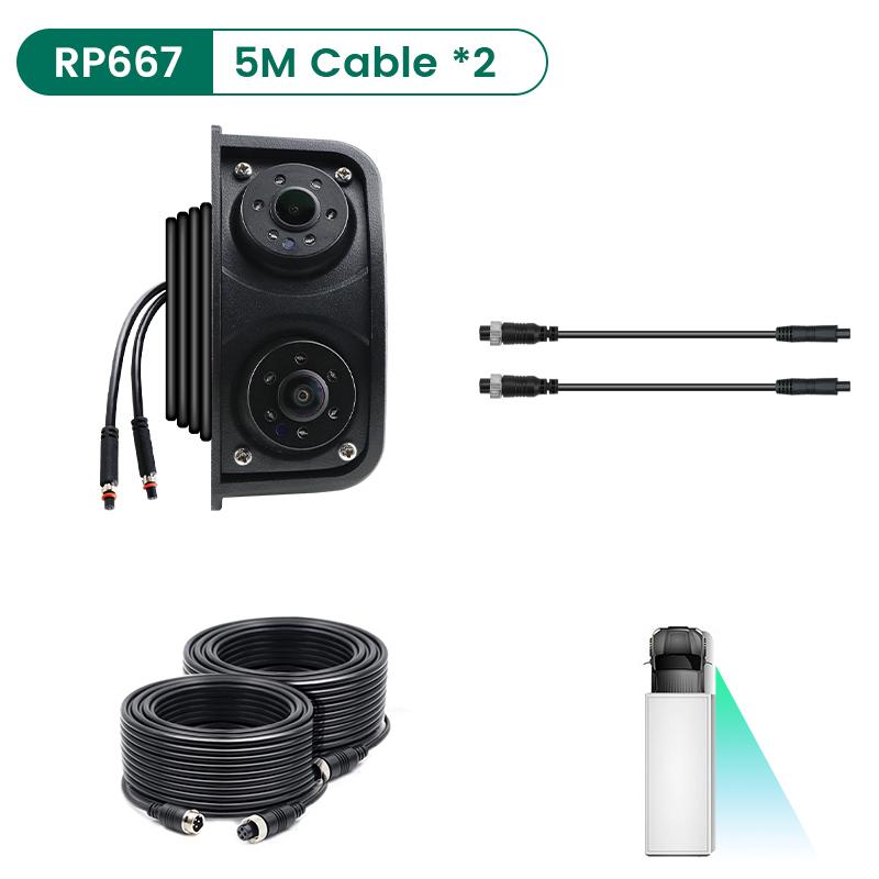 GreenYi AHD 1280x720P IR Night Vision Camera rezistentă la apă Oglindă din stânga dreapta Cameră pentru camion autobuz RV mașină