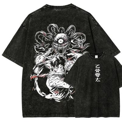 T-shirt Yuta Okkotsu Rika Jujutsu Kaisen Amour Pur Tee Lavé Vintage Surdimensionné Rétro Anime Harajuku Hommes Streetwear Top Graphique