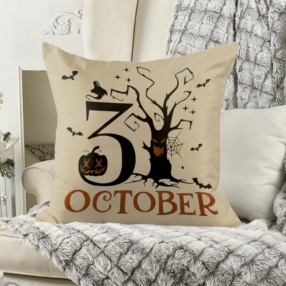 Halloween Day of The Dead Cushion Case, Pillowcase, Pumpkin Ghost Trick or Treat, Home Pillowcase