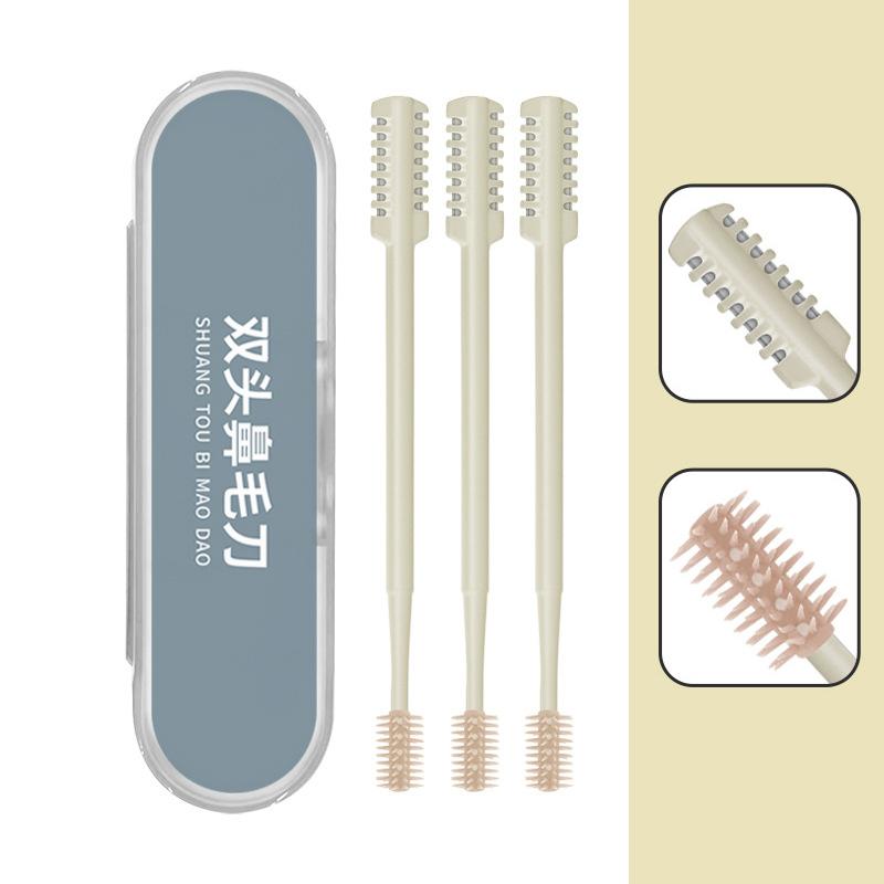 

Портативный ручной триммер для волос в носу, 1/3 шт., моющийся для мужчин и женщин, с коробкой для хранения, водостойкий, с двойной головкой, для удаления волос в носу 3PCS жёлтый