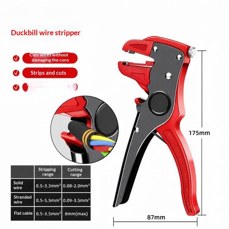 1Pcs Automatic Wire Stripper Duckbill Wire Stripper Length Adjustable Flat Wire Cutter Wire Stripper For Electrician