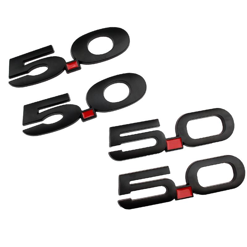 VVBK3 Car 3D Metal 5.0 Logo Decals Sticker For Ford Mustang GT GT50 2021 2020 2019 2018 Rear Trunk Body Badge Emblem Styling Stickers
