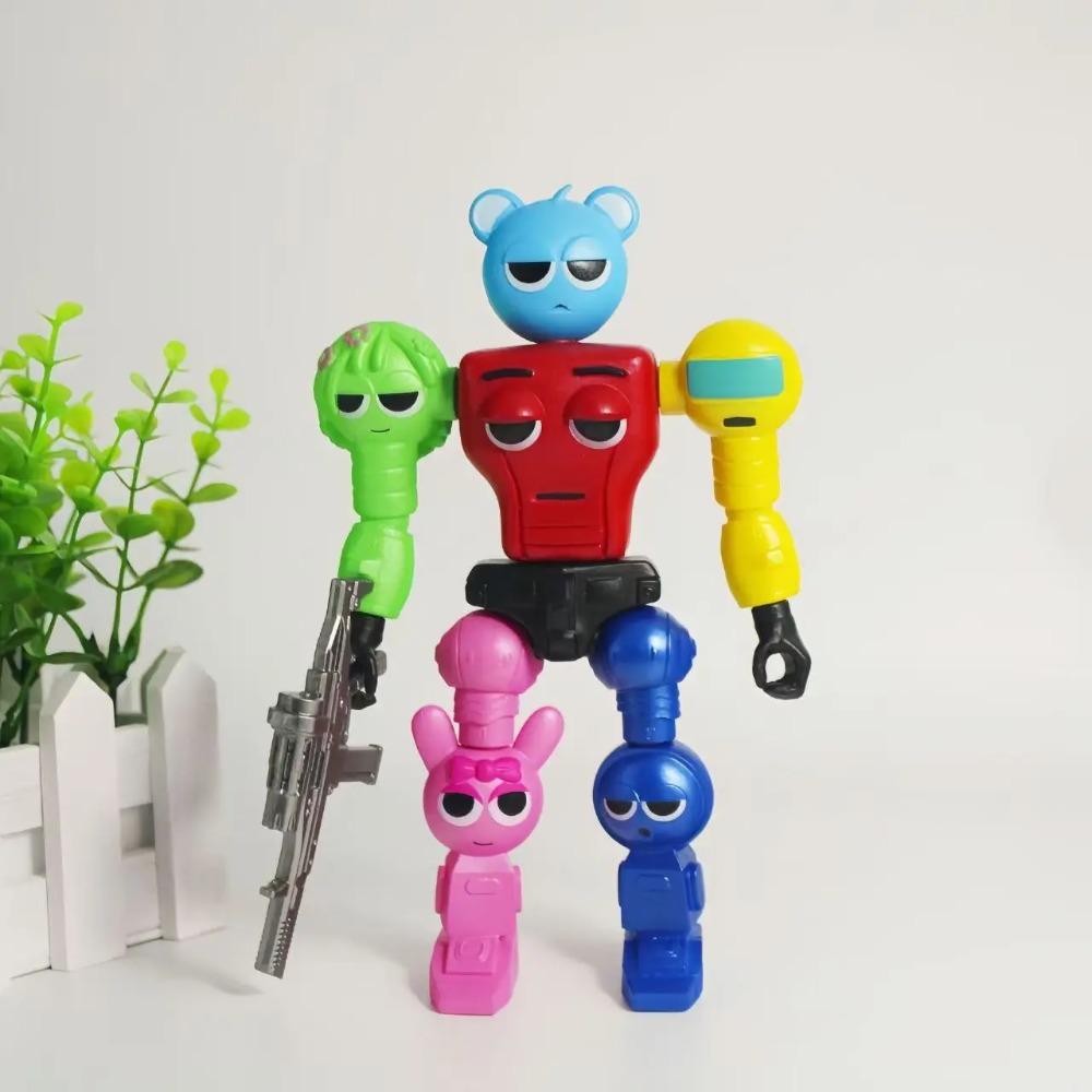 NEW 17cm Game Sprunki Assemble Robot Action Figures Model Desktop Ornaments Decoration Dolls Kids Toys Christmas Party Gifts