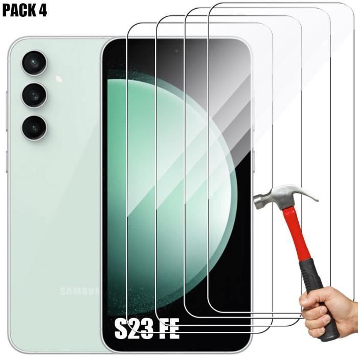 Verre Trempé - Samsung - Galaxy S23 FE - 4 Pièces - Antichoc - Résistant aux Rayures