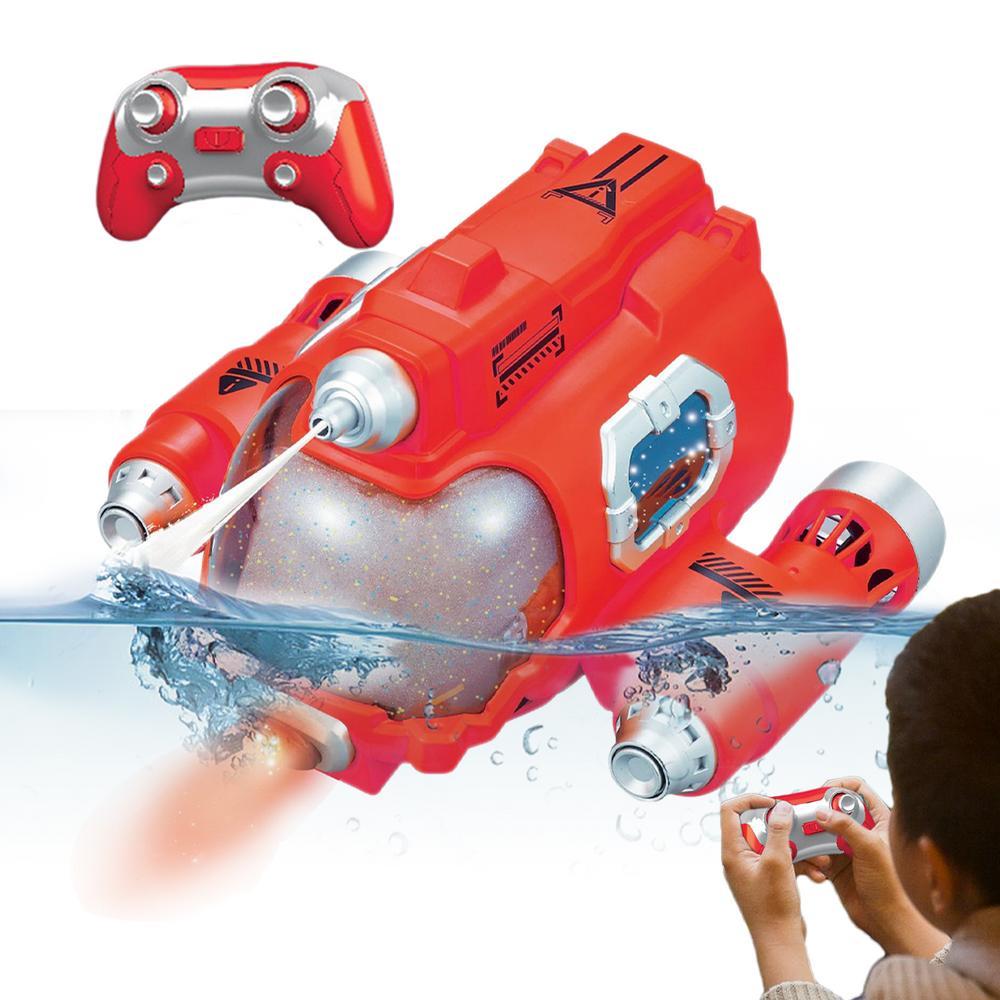 RC Submarine Spray Motorboat Boat 2.4G Remote Control Boats Waterproof Electric Machine Water Toys for Boys Children Kids Gifts