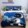 Parure de lit motif ASTRO BOT, Ensemble couette Housse de couette Taie d'oreiller Cadeau d'anniversaire pour la maison (1 housse de couette + 2 taies d'oreiller, sans garniture.)