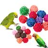 Juguetes para Pájaros Mascotas Juguetes para Masticar Juguete de Bola de Ratán para Pájaros Para Loro Periquito Periquito Calopsita Juguetes para Masticar Jugar Juguetes para Jaulas de Loros 5 uds