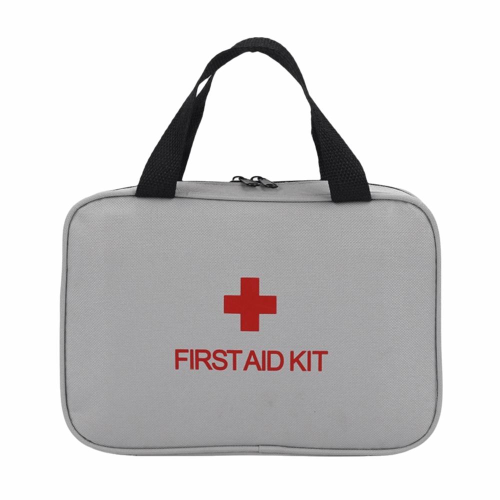 Zipper Medicine Storage Bag Large Capacity Medicine Box Portable First Aid Bag Outdoor серый
