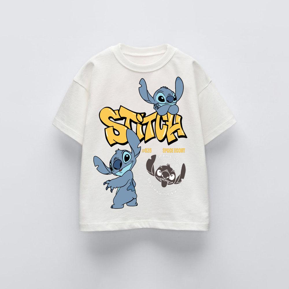 Cotton Kids Boy T-shirt Cartoon Printed Short Sleeve Tees Casual Loose Round Neck Tops for Baby
