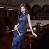 Ärmelloser nationaler Stil, neuer chinesischer Suzhou langer Cheongsam, verbesserter junger 1011 neuer Damen-High-End-Look, tägliches Tragen