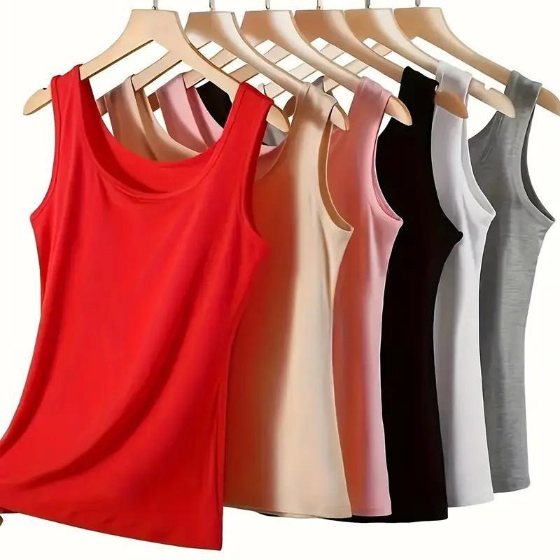Large size new women's basic multi-layer vest breathable sleeveless top