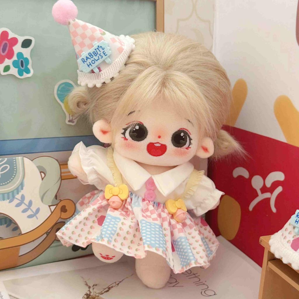 20cm Kawaii Bekleidete Idol Baumwollpuppe Niedliche Kuschelpuppe DIY Plüschpuppe Weihnachts-Geburtstagsgeschenk für Mädchen Kinder