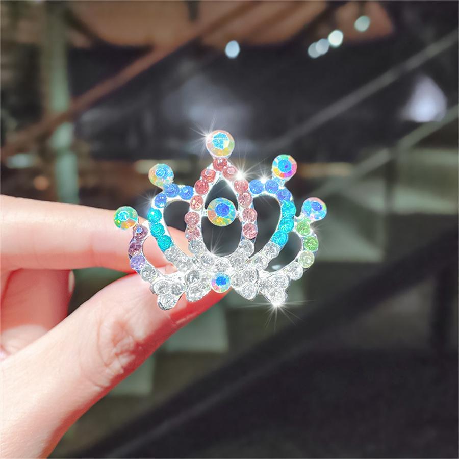 Neue Kinder Diademe Kronen Kleine Kinder Mädchen Strass Kristall Krone Herz Prinzessin Party Accessoires Haarschmuck Ornamente