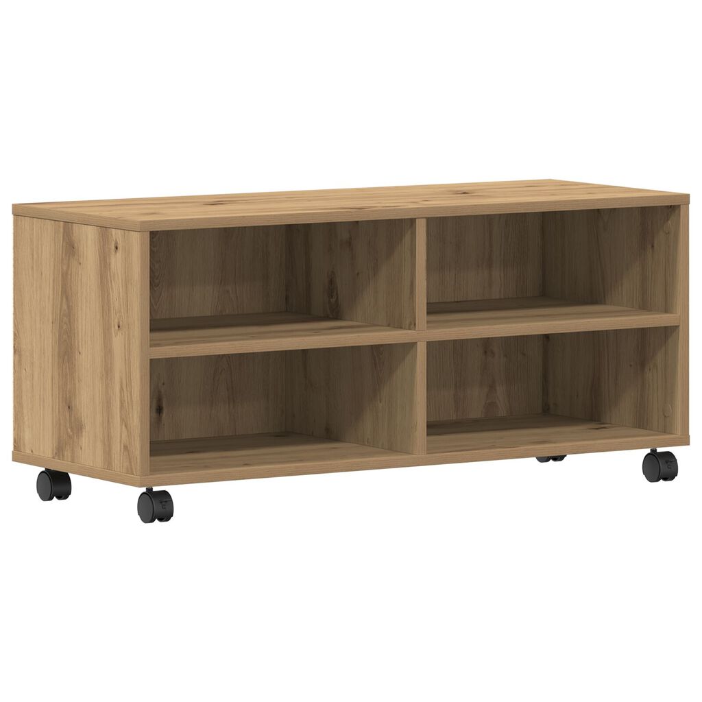 Moderner, Minimalistischer, Mobiler TV-Schrank, Offenes Aufbewahrungs-TV-Regal, Mobiler Beistelltisch, 90x35x35 Cm