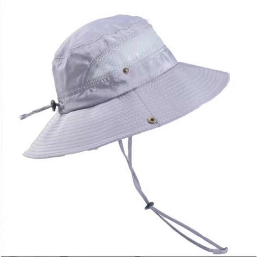 Mens Bucket Hat Summer Breathable Sun Hat with Large Brim Outdoor Fishing Hat UV Protection Face Cover Cycling Cap