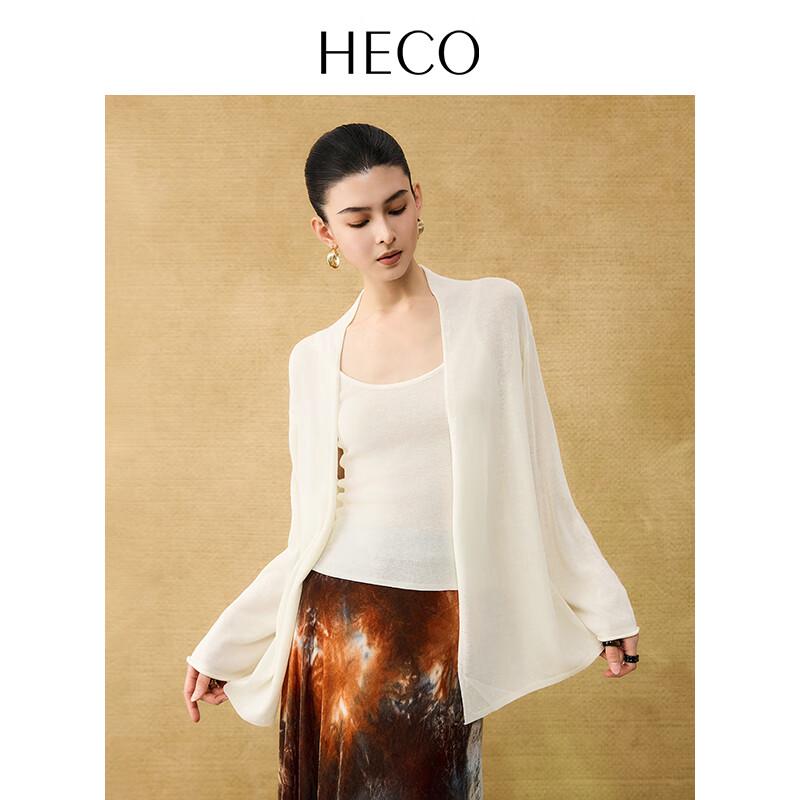 HECO Women's French Style Linen Blend Knit Cardigan