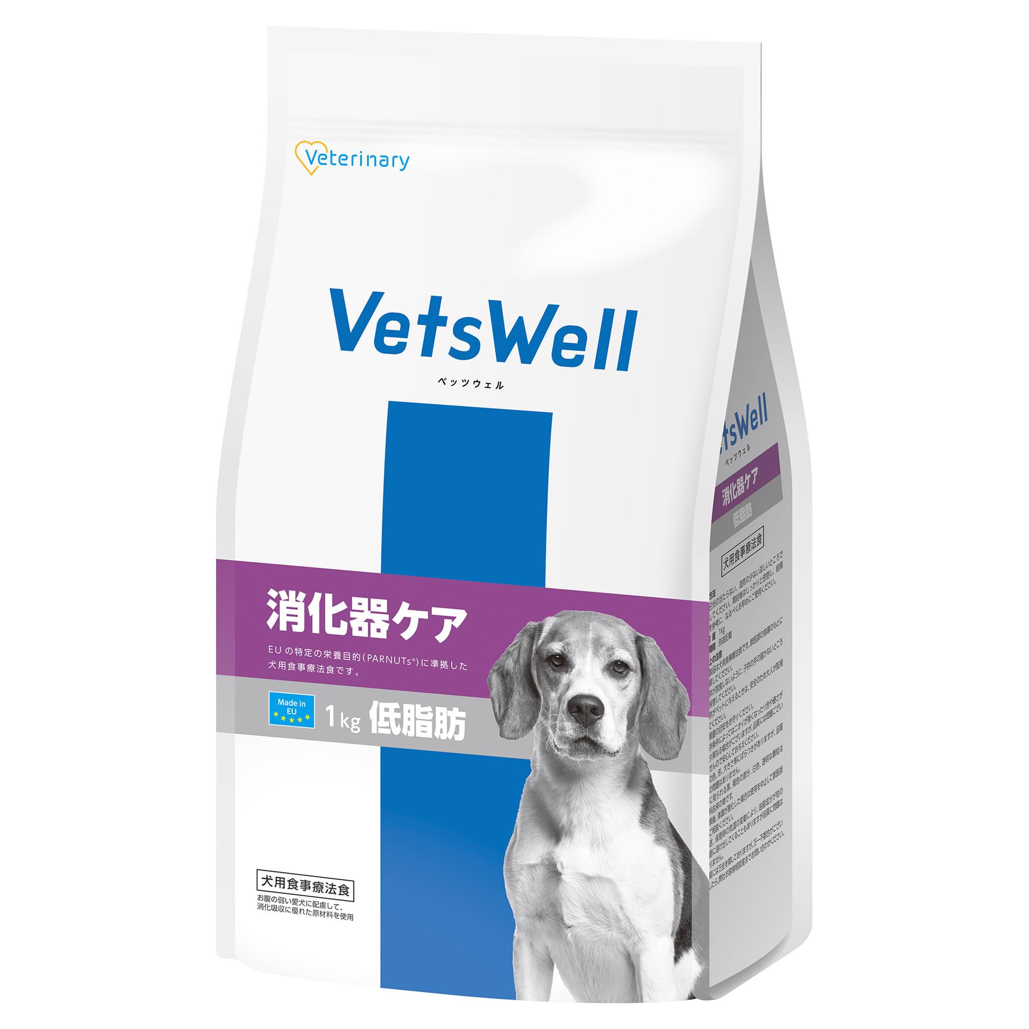 

Диетический корм для собак VetsWell, для пищеварительной системы, с низким содержанием жира, 1 кг
