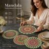 Mandala Lace Doily Placemat Colorful Table Cup Mat Vintage Lace Coaster Table Cloth Ornament Prop