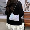 Borsa da Donna Paillettes Colore a Contrasto Attraente Borsa da Sottobraccio Stile Cool Catena Tendenza Moda Versatile Borsa a Spalla Regalo per Donna