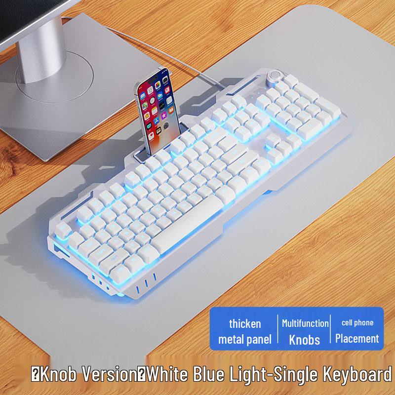 Wired Gaming Keyboard, Mouse & Headset Set - E-sports Mechanical Desktop Peripherals