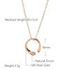 Simple  Rose Gold Color Pendant Necklace For Women Fashion Unique Natural Zircon High Quality Daily Fine Jewelry