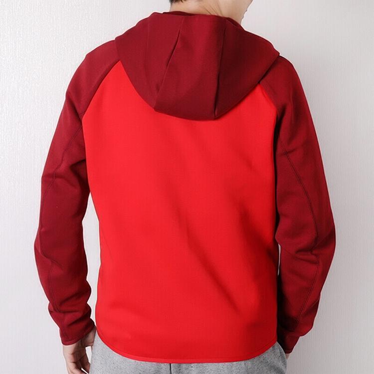 Nike Splicing Hooded Colorblock Casual Jacket Red Men's 928484-657
