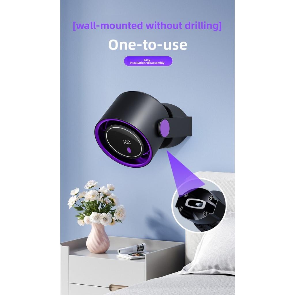 Ice Desktop Fan with Digital Display - High-speed Turbo, 5-speed Adjustment, Portable USB/battery Powered, Rechargeable Portable Fan