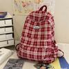 Plecak w kratę w stylu koledżowym dla ucznia gimnazjum, lekki plecak szkolny podróżny o dużej pojemności
