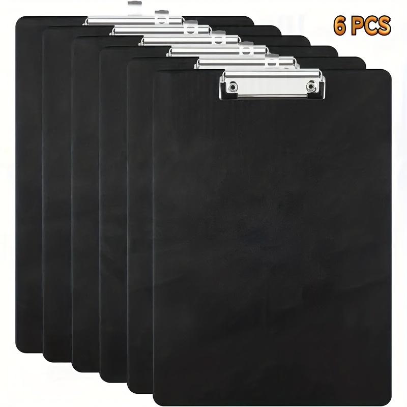 

6pcs A4 Size Clipboard Set, Durable Plastic Writing Board, Suitable for Bills, Invoices, and Service Forms Folder чёрный