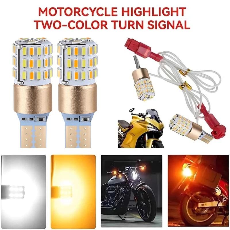 2X Car Signal Light T15 W16W Led Bulb W5W 4014 Led Lights Canbus No Error High Power Two-Color Reverse Back Parking Lamp 12V
