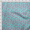 oneOone Cotton Flex Aqua Blue Fabric Strawberry Fruit Sewing Craft Projects Fabric Prints By Yard 40 Inch