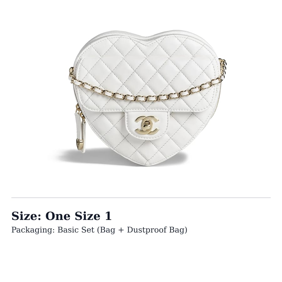 Chanel Sheepskin Material Gold Metal Crossbody Bags Women's White AS3191-B07958-10601