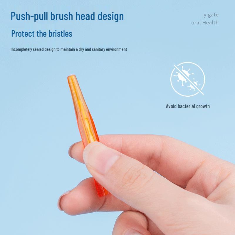 Medical Clean I-Type Interdental Brush: Soft, Telescopic Bristles for Orthodontic & Periodontal Care, 30-Piece Box