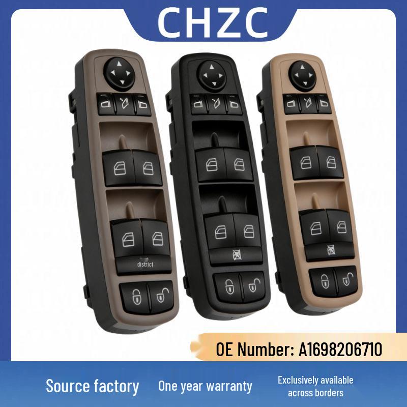 

Glass Lift Switch with Black and Brown Buttons A1698206710 for Mercedes W169/W245 Electric