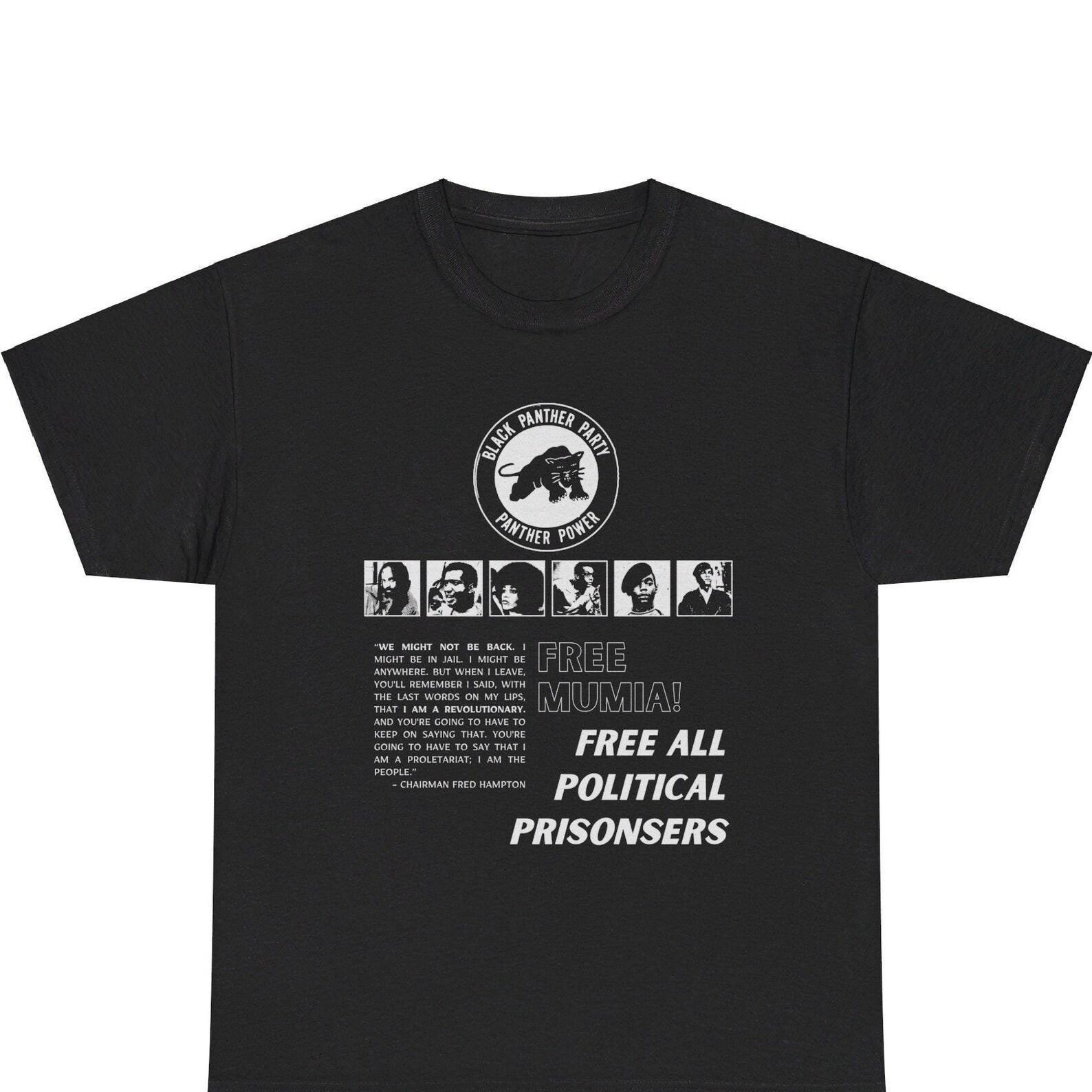 Black Panther Party T-shirt - Free Mumia and All Political Prisoners S