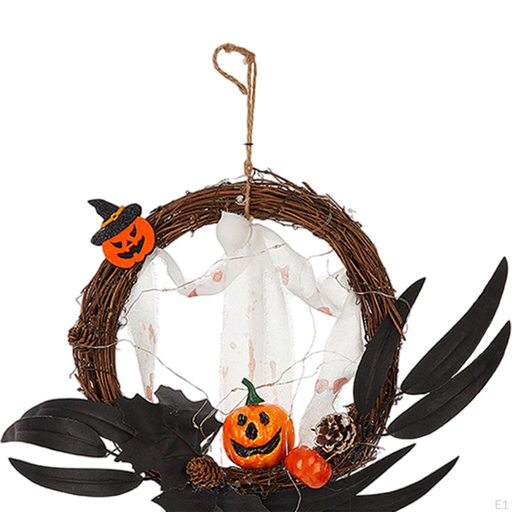 Halloween Wreath Creepy Decorations Haunted House Garland Wall Hanging for Photo Props