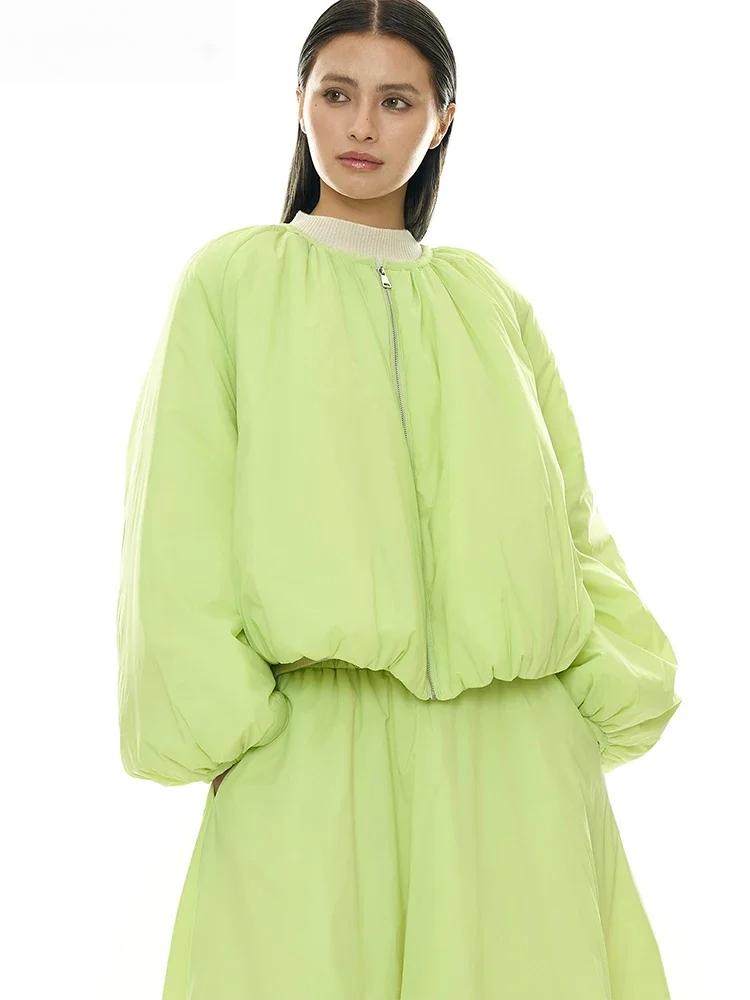 

Xitao Модная однотонная женская парка на молнии ZYY1027 One Size чёрный