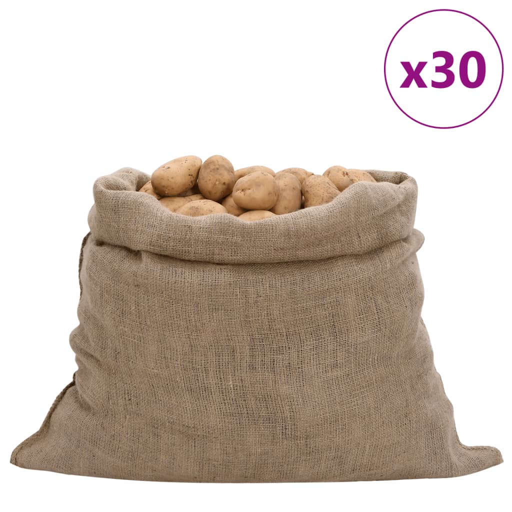 Jutebeutel 30 Stück. 100 x 110 cm 100 Prozent Jute 220 g m²