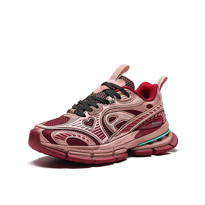 Anta Champion G01 Comfortable Versatile Non-Slip Wear-Resistant Low-Top Casual Shoes Women sneaker Gold Red 122518807A-2