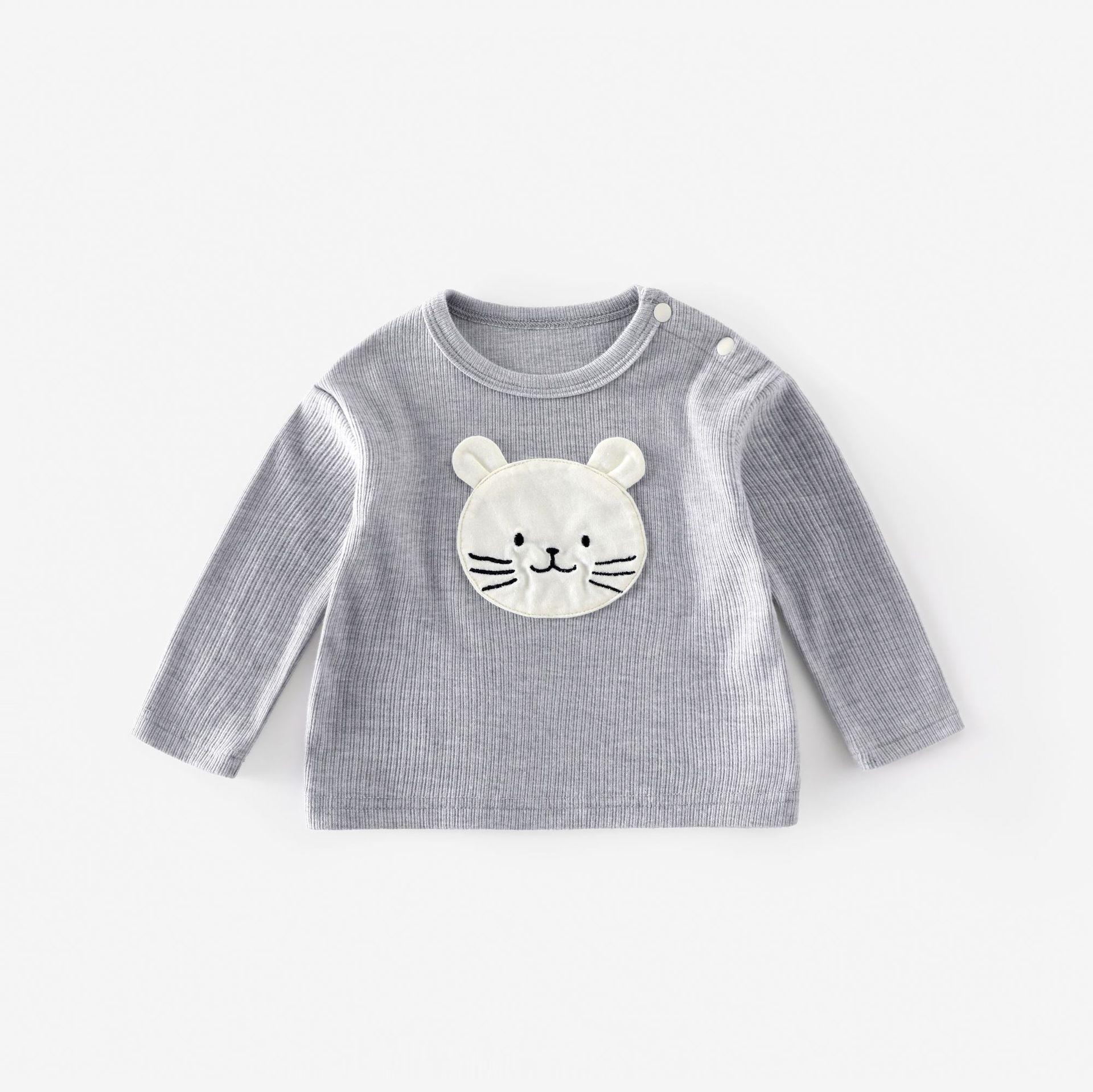 

2025 Новая осенняя мультяшная футболка с длинным рукавом для мальчиков в стиле пэчворк – Модная детская одежда 90 cm