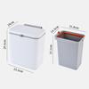 Wall Mounted Garbage Recycling Bin Dual Inner Flip Type Storage Bin  Kitchen Bathroom