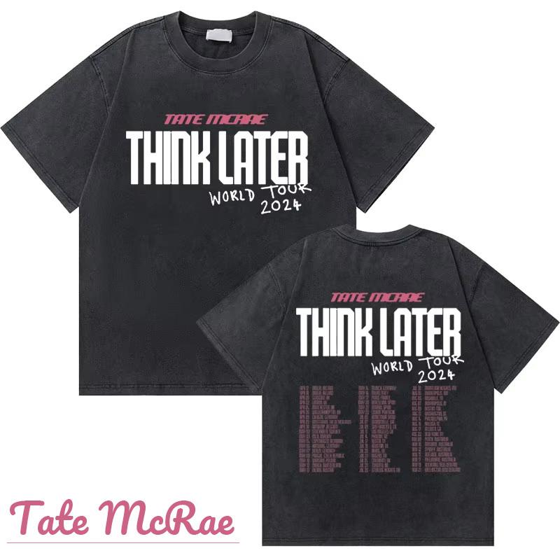 NEW TShirt Tate McRae Tate McRae Idols Adult Pure Cotton Round Neck Printed Short Sleeves S
