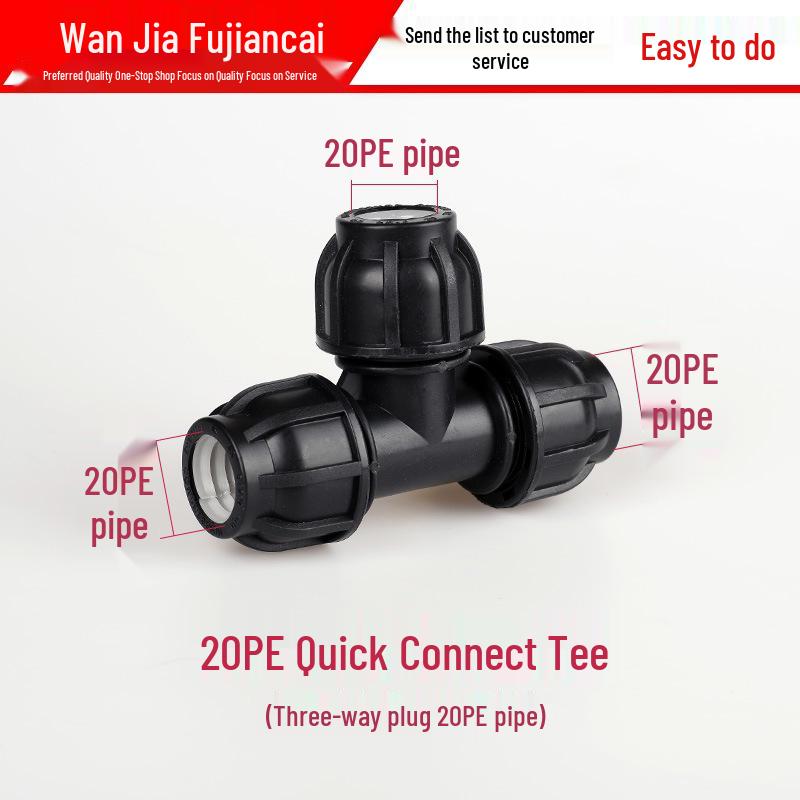 PE-Rohrverbindungsstücke: Schnellkupplungen für Leitungswasser, wärmefreie Ventile, Winkel, T-Stücke, 4- und 6-Punkt-Anschlüsse