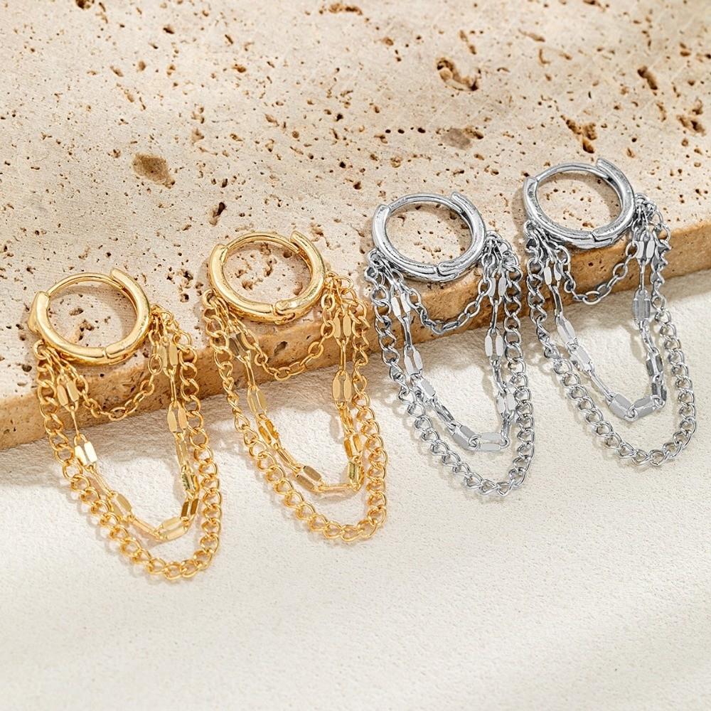 Hypoallergenic Chain Earrings Tassel Dangle Drop Earrings Fashion Hoop Earrings  Daily Wear
