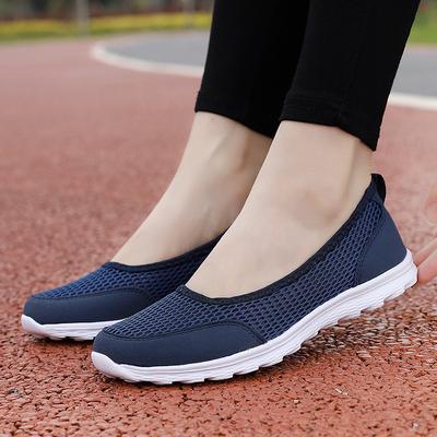 Zapatos de Mujer de Verano Talla Grande Boca Baja Ligeros Malla Grande Zapatos para Mujeres Embarazadas Zapatos Casuales Transpirables y Cómodos Zapatos de Malla