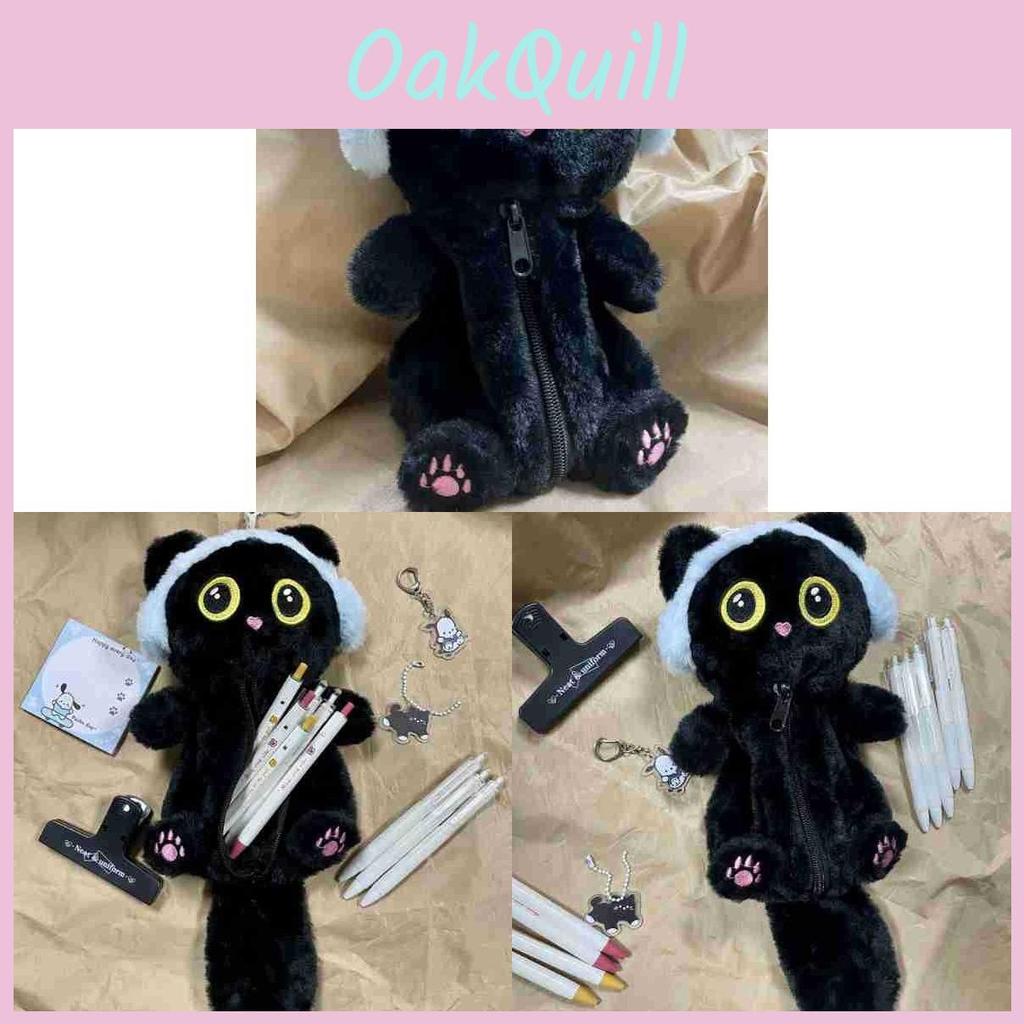 New Plush Kitty Pencil Pouch Fun Cartoon Organizer With Soft Material For Kids And Teens