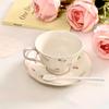 250ML Design Luxueux Sens du Haut de Gamme Tasses à Café Françaises Niche Exquis Ensemble Fait Main Ensemble Tasse et Soucoupe Européens Boîte Cadeau