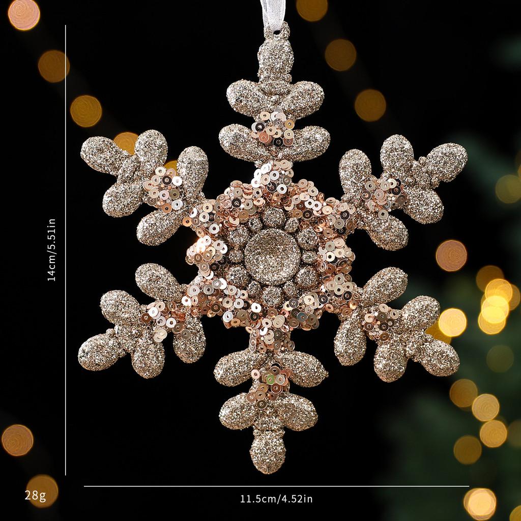 Christmas Scene Decor With Pc Snowflake And Reindeer Ornaments For Holiday Party