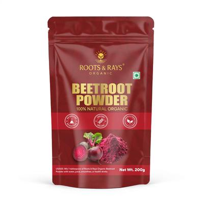 ROOTS & RAYS BIO-RÜBENPULVER | 100% reines & natürliches Superfood | Reich an Eisen, Antioxidantien & Nitraten für Energie, Ausdauer & Blutzirkulation |