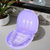 Portable Denture Tray Box Dental Retainer Box Case Plastic Teeth Container Denture Box False Teeth Protective Case With Lanyard